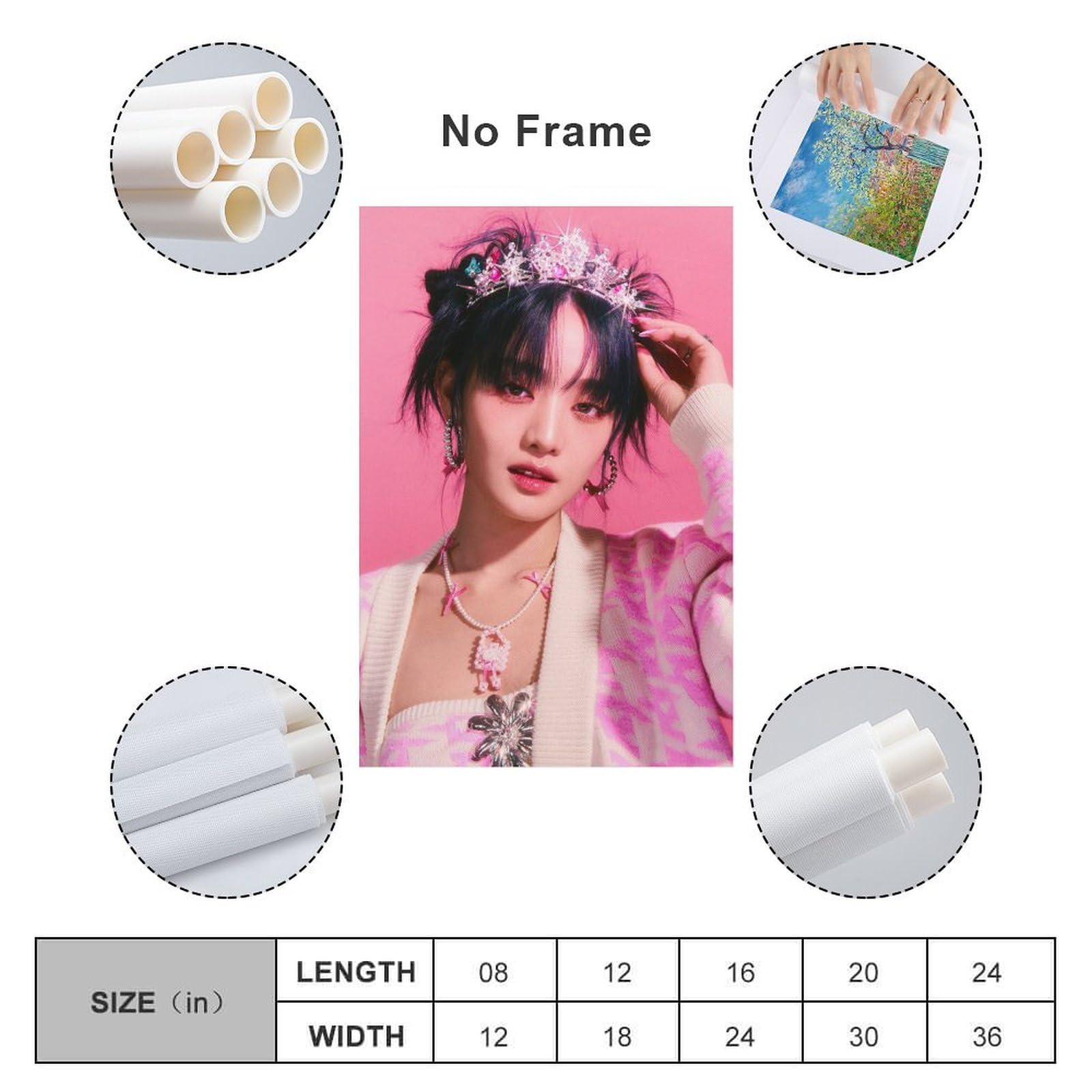 Minnie Gidle I Feel Queen Pink Korea KPOP ARTIST Canvas Poster